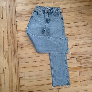 Zara High-Rise Straight Leg Jean, 6